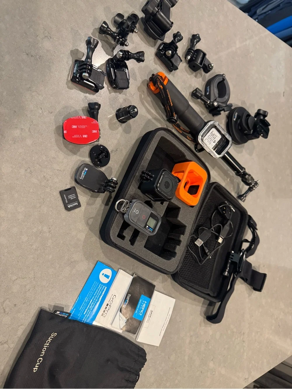 GoPro HERO Session Camera Kit with lots of mounting accessories